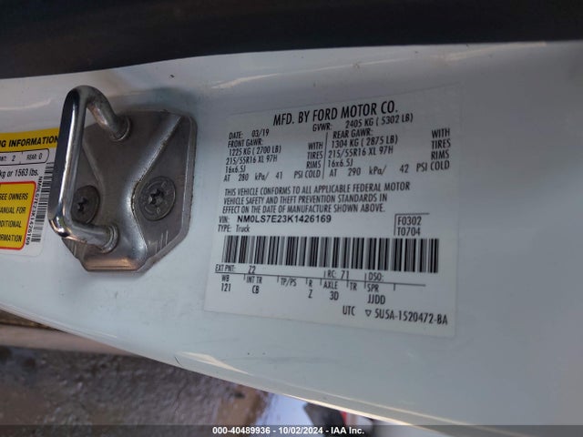 Ford Transit Connect Xl 2019 NM0LS7E23K1426169 Image 9