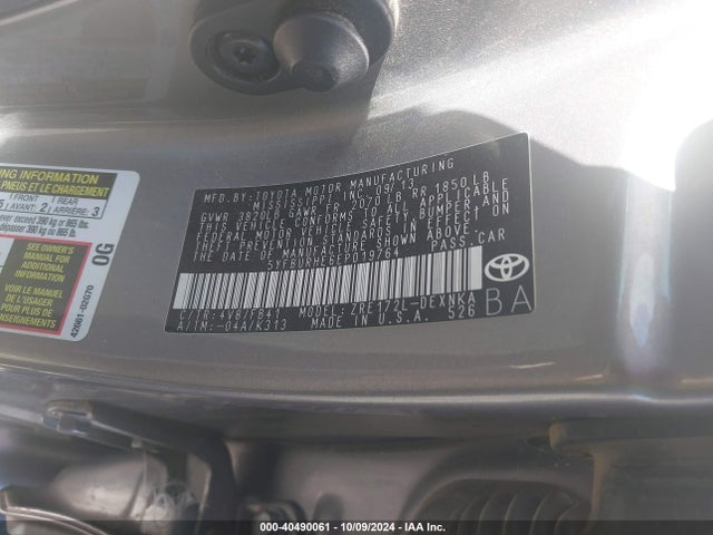 Toyota Corolla Le Plus 2014 5YFBURHE6EP019764 Image 9