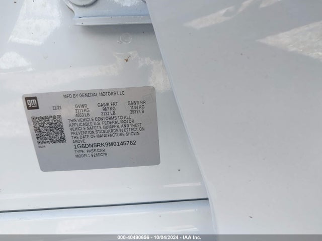 1G6DN5RK9M0145762 Cadillac Ct5 Premium Luxury