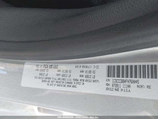 1C3CCCBB0FN760045 Chrysler 200 S