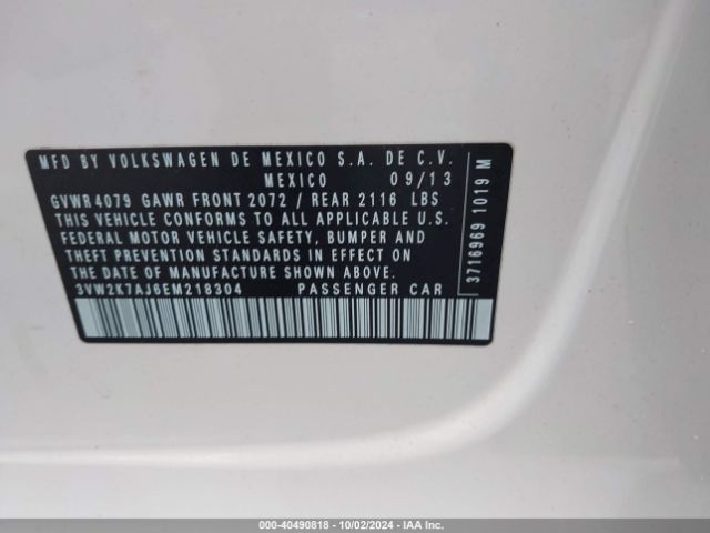 3VW2K7AJ6EM218304 Volkswagen JETTA S