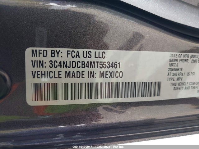 Jeep Compass Limited 4x4 2021 3C4NJDCB4MT553461 Image 9