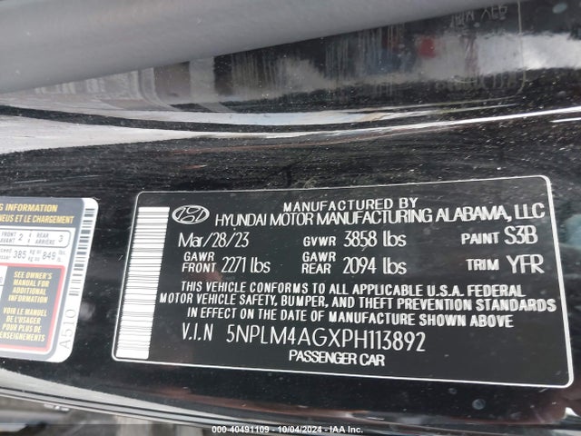 Hyundai ELANTRA SEL 2023 5NPLM4AGXPH113892 Image 9