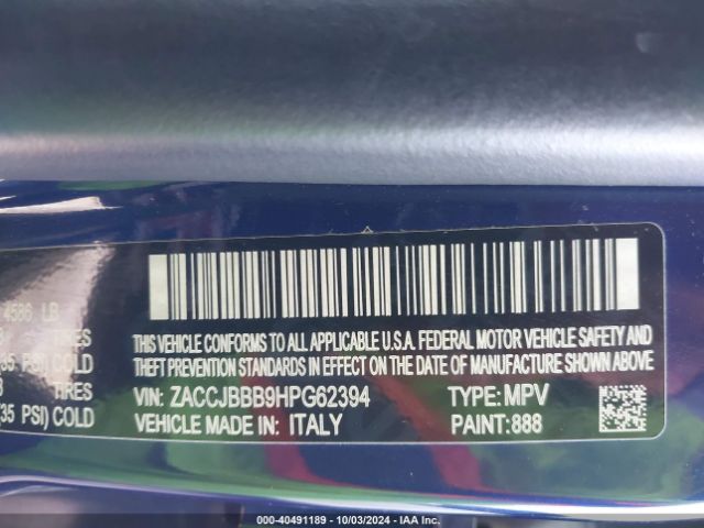 ZACCJBBB9HPG62394 Jeep Renegade Altitude 4x4