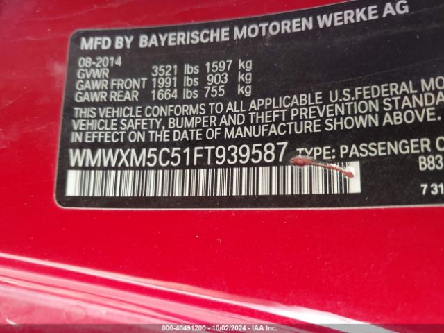 WMWXM5C51FT939587 Mini Hardtop Cooper