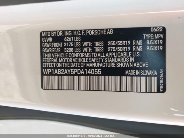 2023 PORSCHE CAYENNE WP1AB2AY5PDA14055 Photo 8