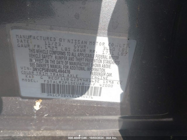 Nissan Kicks S Xtronic Cvt 2024 3N1CP5BV4RL494476 Image 9