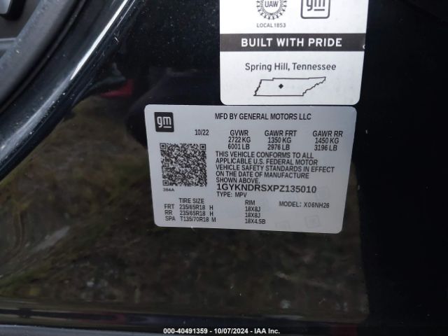 1GYKNDRSXPZ135010 Cadillac Xt5 Awd Premium Luxury