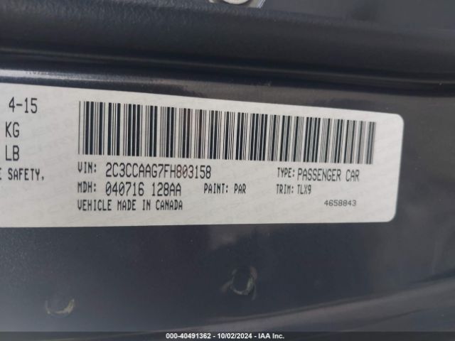 2C3CCAAG7FH803158 Chrysler 300 Limited