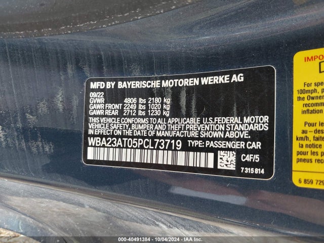 BMW 430I 2023 WBA23AT05PCL73719 Image 9