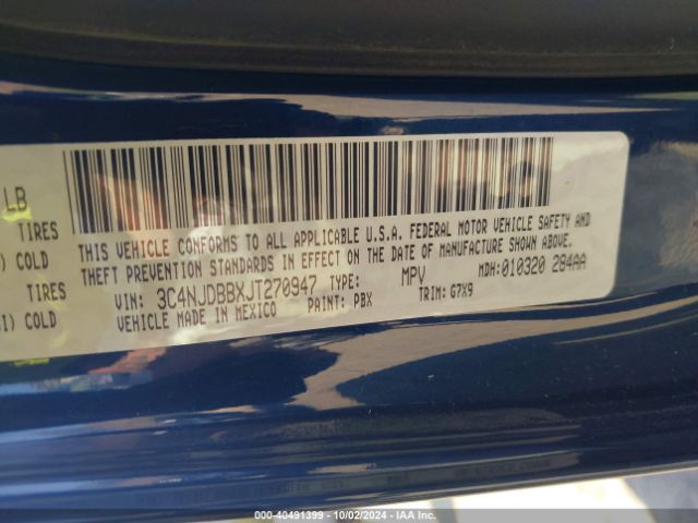 3C4NJDBBXJT270947 Jeep Compass Latitude 4x4