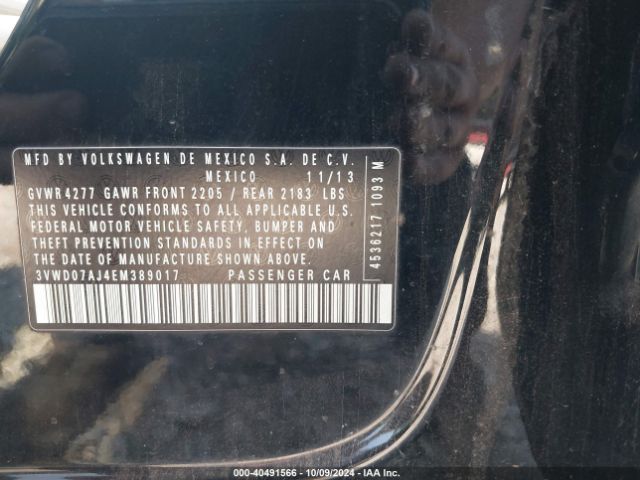 3VWD07AJ4EM389017 Volkswagen Jetta 1.8t Se