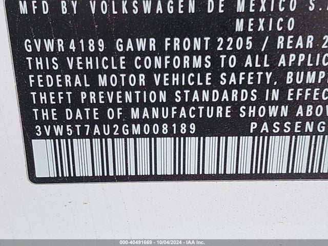 3VW5T7AU2GM008189 Volkswagen Golf Gti Se 4-door