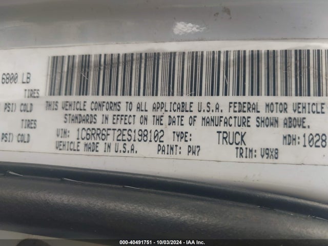 1C6RR6FT2ES198102 RAM 1500 Express
