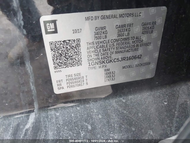 Chevrolet Suburban Ls 2018 1GNSKGKC5JR160642 Image 9
