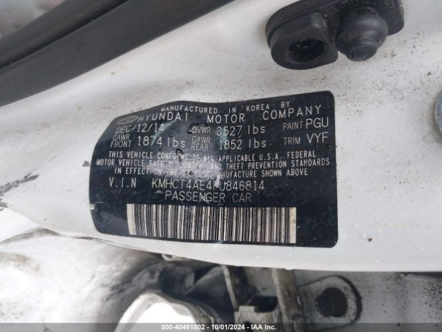 KMHCT4AE4FU846814 Hyundai ACCENT GLS