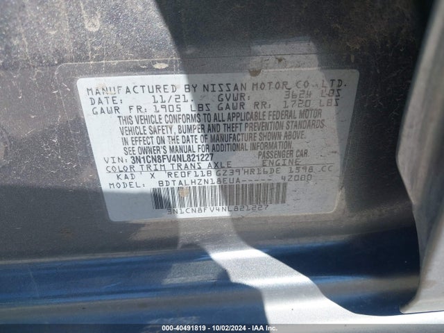 3N1CN8FV4NL821227 Nissan Versa 1.6 Sr Xtronic Cvt