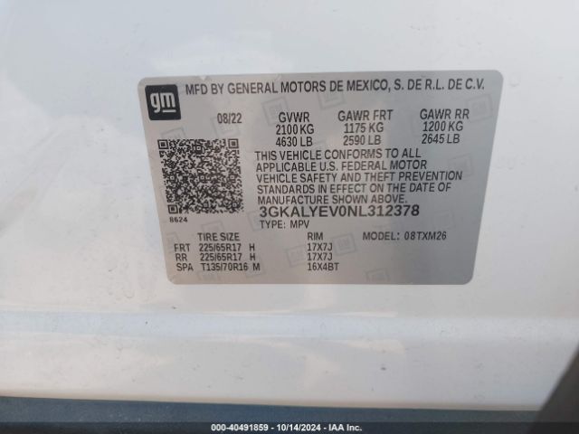 3GKALYEV0NL312378 GMC Terrain Awd At4
