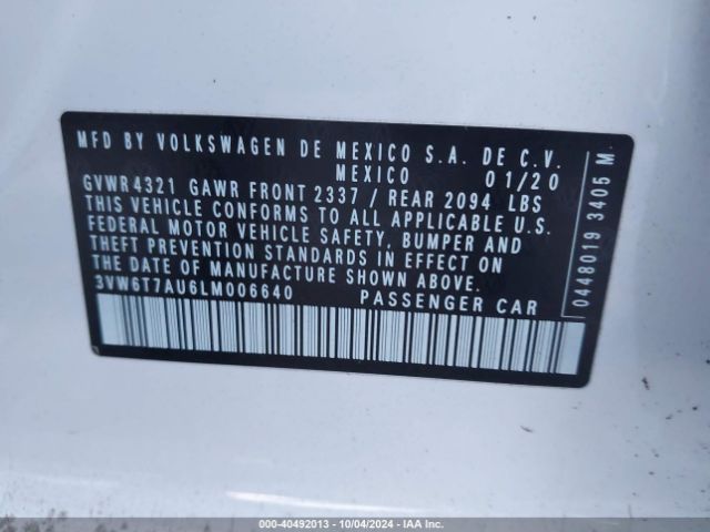 3VW6T7AU6LM006640 Volkswagen Golf Gti 2.0t Autobahn/2.0t S/2.0t Se
