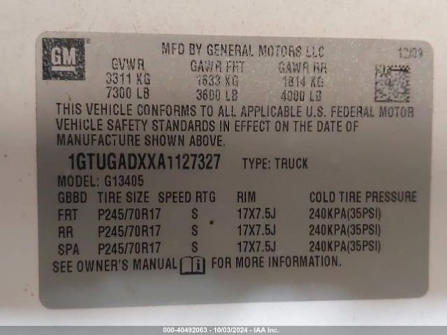 2010 GMC SAVANA 1500 1GTUGADXXA1127327 Photo 8