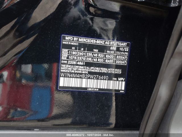 W1N4M4HB2PW276490 Mercedes-Benz Glb 250 4matic
