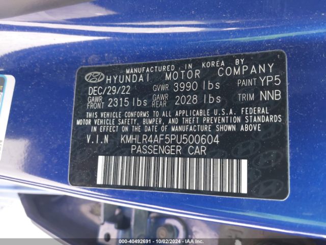 KMHLR4AF5PU500604 Hyundai Elantra N Line