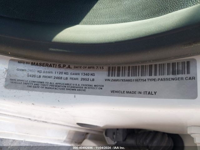 ZAM57XSA6G1167754 Maserati Ghibli
