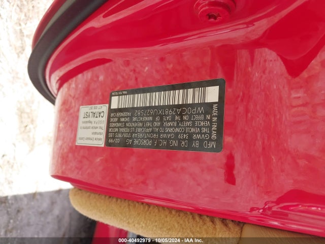 1999 PORSCHE BOXSTER WP0CA2981XU627582 Photo 8