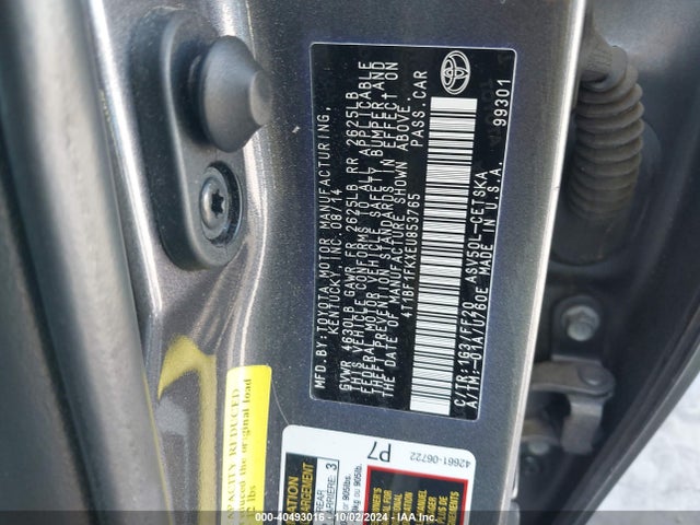 Toyota CAMRY SE 2014 4T1BF1FKXEU853765 Image 9