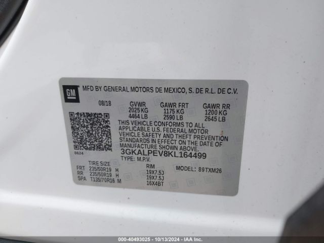 3GKALPEV8KL164499 GMC Terrain Slt