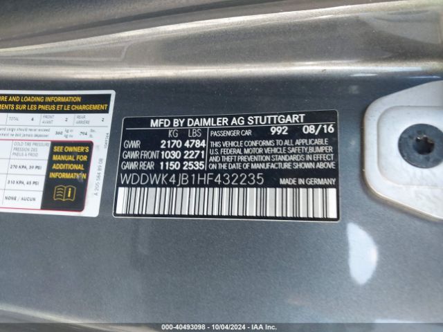WDDWK4JB1HF432235 Mercedes-Benz C 300