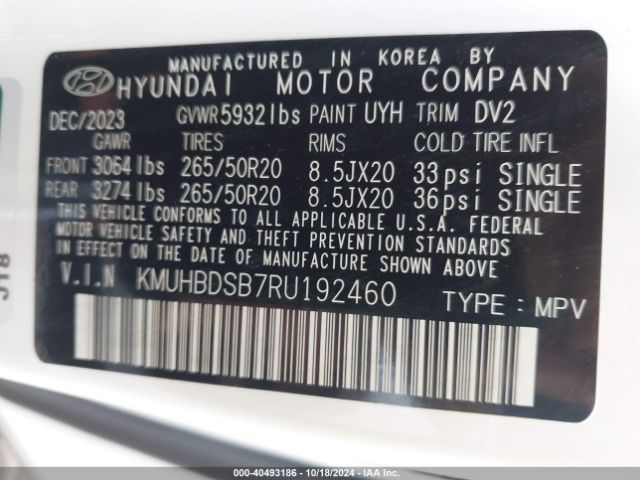 KMUHBDSB7RU192460 Genesis Gv80 2.5t Awd