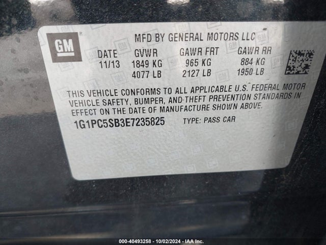 Chevrolet Cruze 1lt Auto 2014 1G1PC5SB3E7235825 Image 9