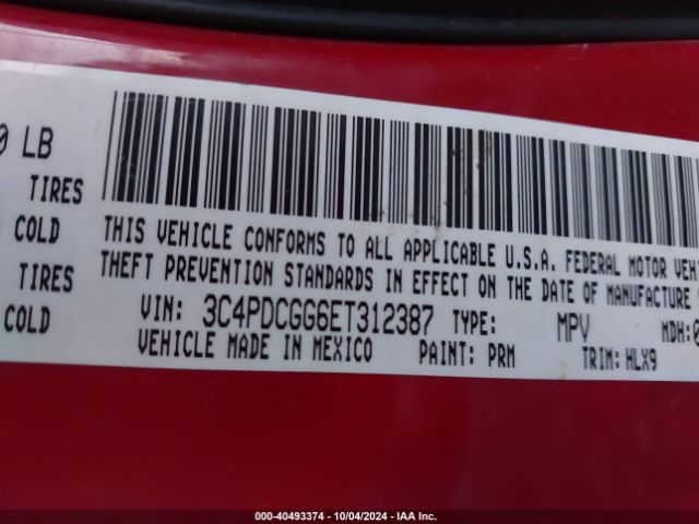 3C4PDCGG6ET312387 Dodge Journey Crossroad