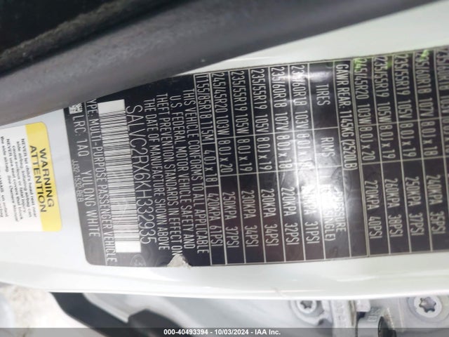 SALVC2RX6KH332935 Land Rover Range Rover Evoque Landmark Edition/se Premium