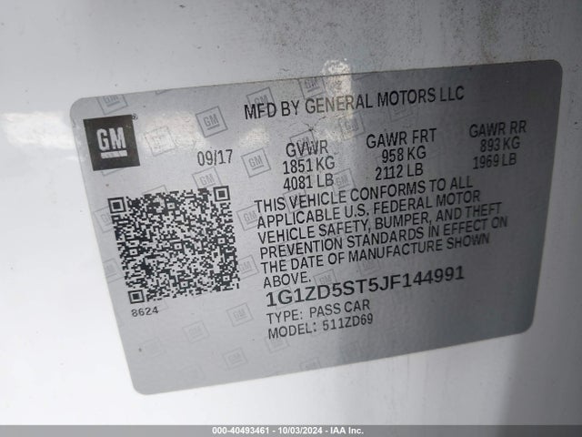 Chevrolet MALIBU LT 2018 1G1ZD5ST5JF144991 Image 9