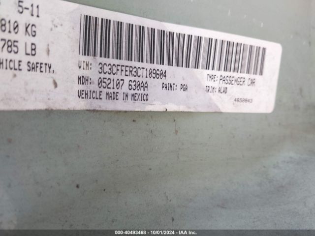 2012 FIAT 500C 3C3CFFER3CT109604 Photo 8