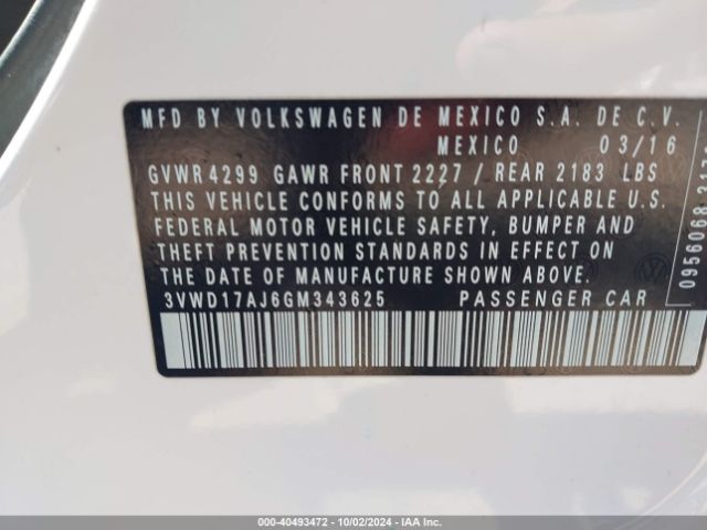 3VWD17AJ6GM343625 Volkswagen Jetta 1.8t Sport