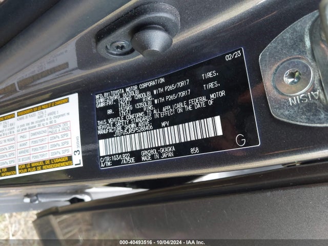JTEFU5JR5P5288406 Toyota 4runner Sr5 Premium