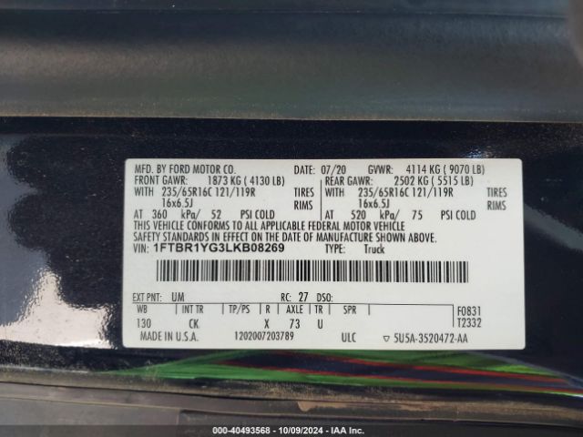 1FTBR1YG3LKB08269 Ford Transit-250