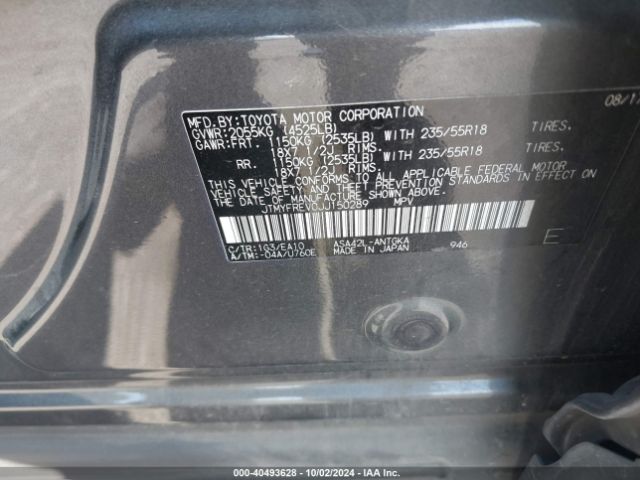JTMYFREV0JJ150289 Toyota Rav4 Limited