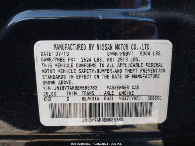 JN1BV7AR9EM689782 Infiniti Q50