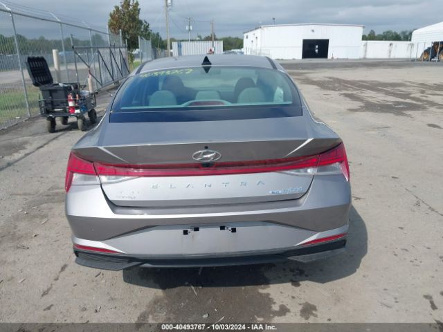 KMHLM4AJ7PU090357 Hyundai Elantra Hybrid Blue