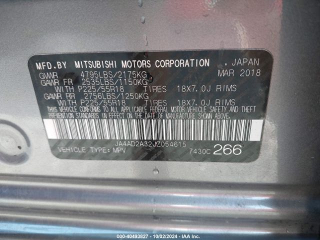 JA4AD2A32JZ054615 Mitsubishi Outlander Es