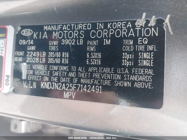 KIA Soul 2015 KNDJN2A25F7142491 Image 9