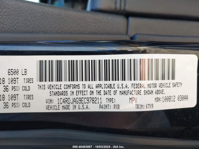 Dodge Durango Sxt 2014 1C4RDJAG9EC978211 Image 9
