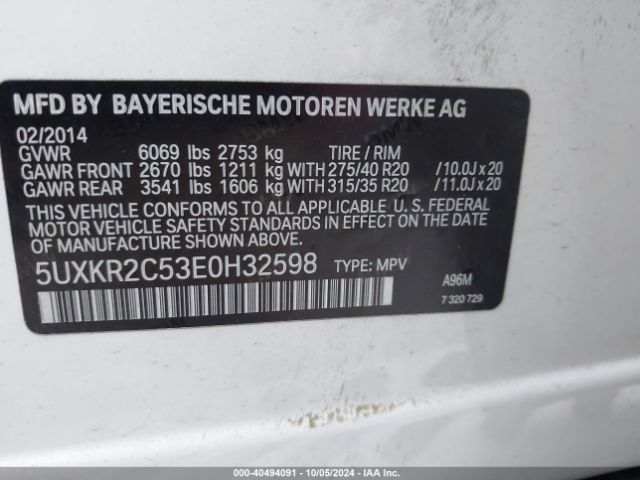 5UXKR2C53E0H32598 BMW X5 Sdrive35i