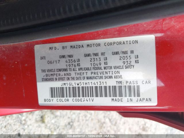 JM1GL1W51H1141311 Mazda Mazda6 Grand Touring