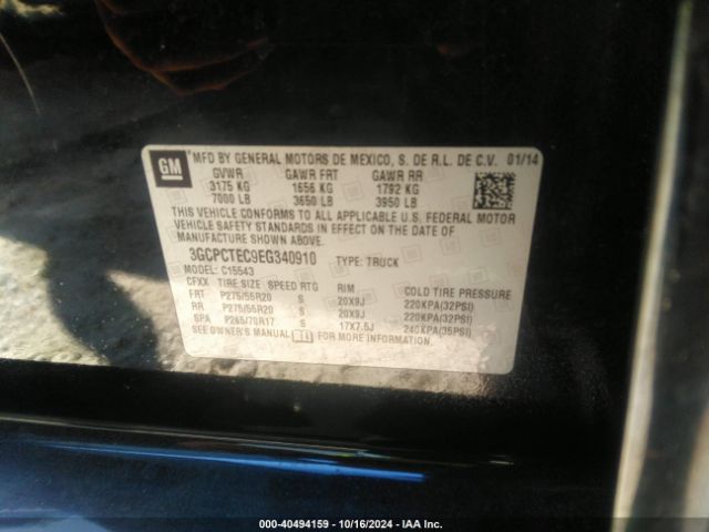3GCPCTEC9EG340910 Chevrolet Silverado 1500 High Country