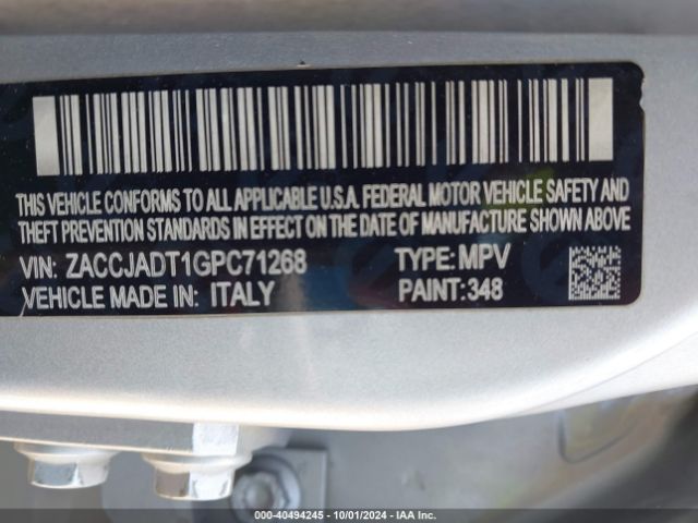 ZACCJADT1GPC71268 Jeep Renegade Limited